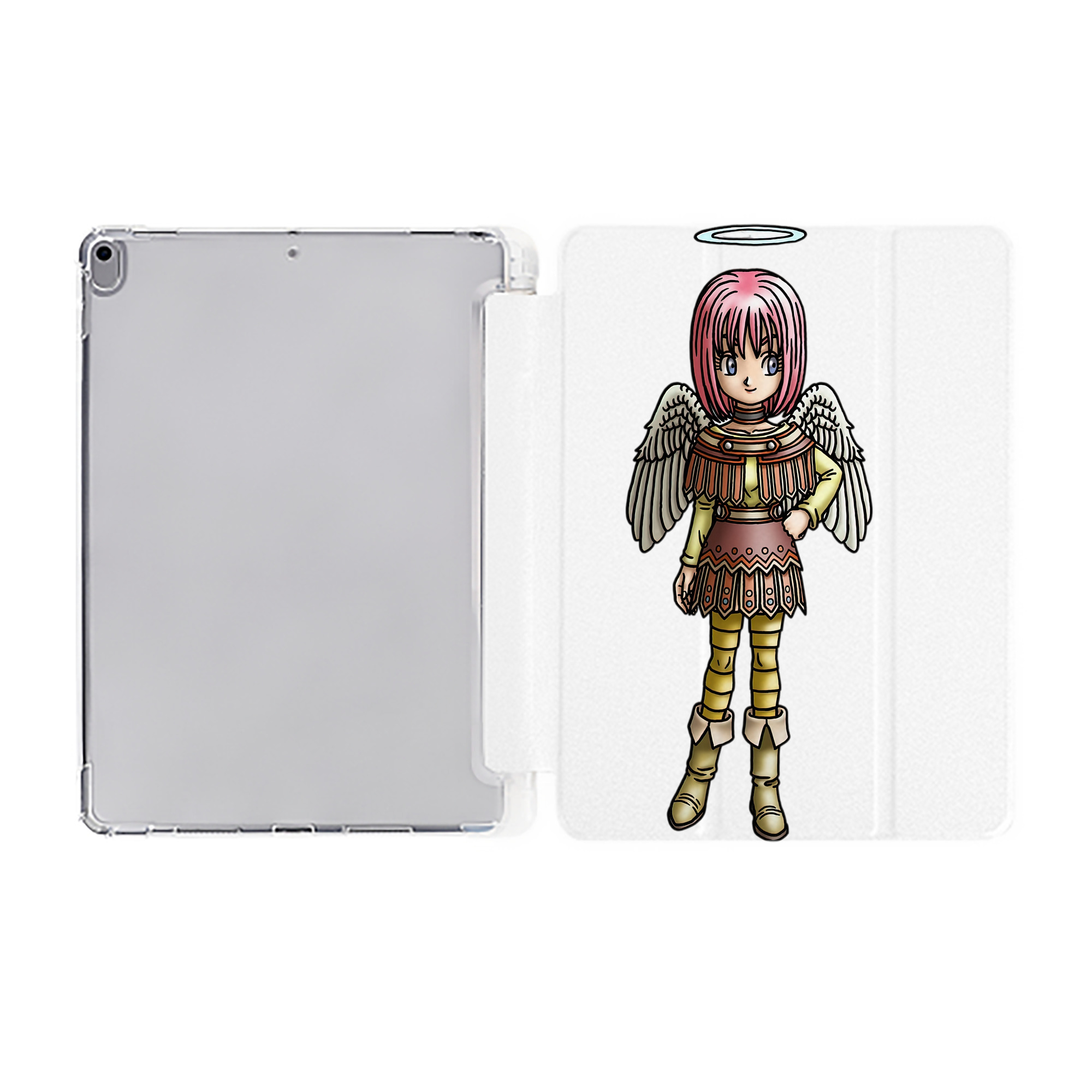 （画像用） ドラゴンクエスト Doragon Kuesuto Dragon Quest IPad ケース ペン収納付き 三つ折りスタンド PUレザー×シリコン 対応機種9.5/10.5/10.9インチ